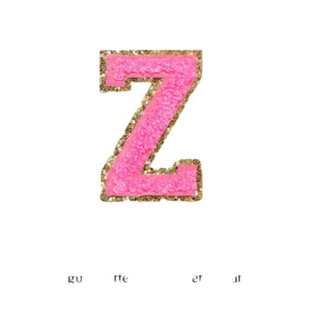 StoneyCloverLane Women's Sticker Patch - Glitter Varsity Letter “Z” bubblegum